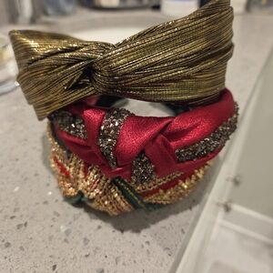 Elegant Gold and Red Headbands
